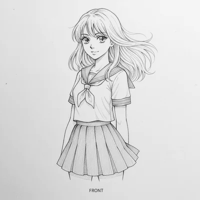 Manga character design sheet for different creator types