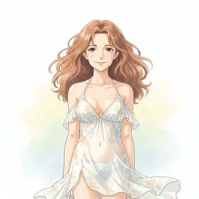 Original character for Studio Ghibli style pose generation