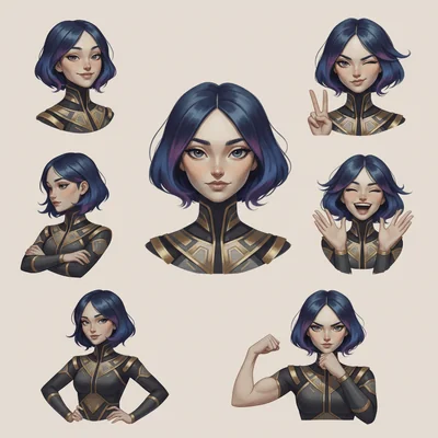 Character sheets for different types of creators